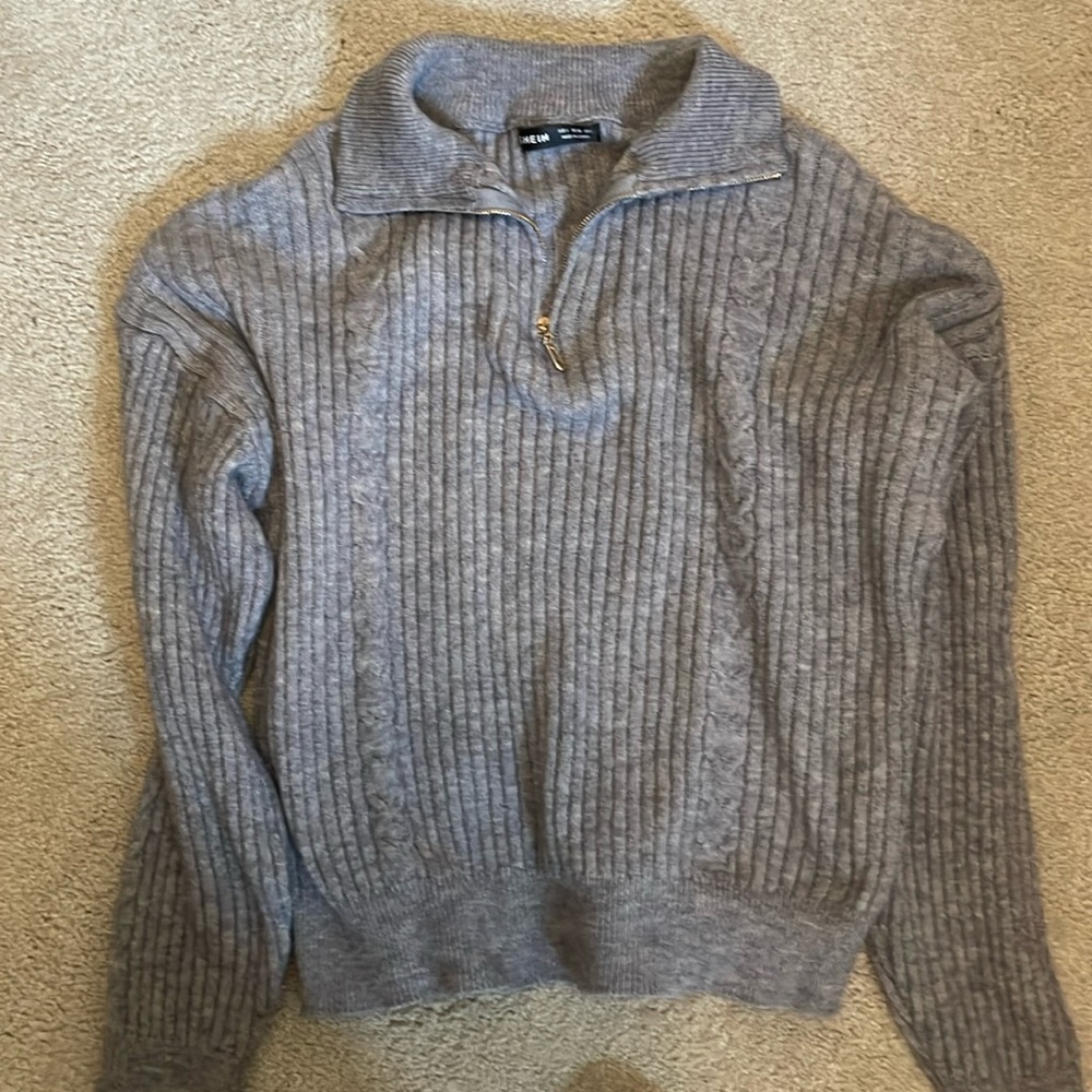 SHEIN Quarter Zip Sweater